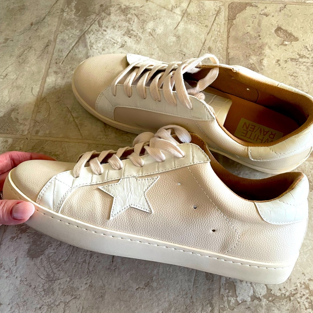 White Raven leather sneakers